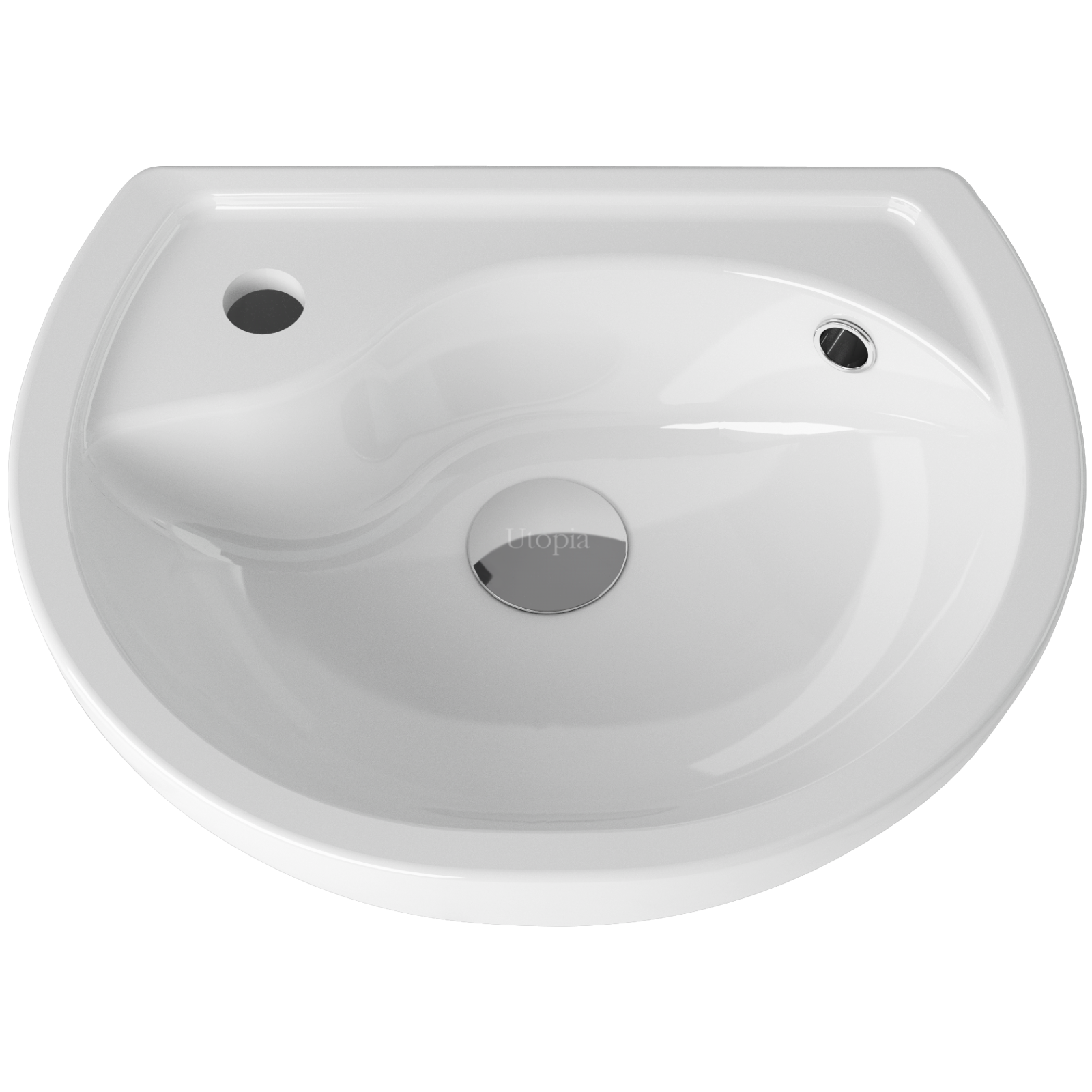 Matese Cloakroom Semirecessed Washbasin Utopia Bathrooms, At the