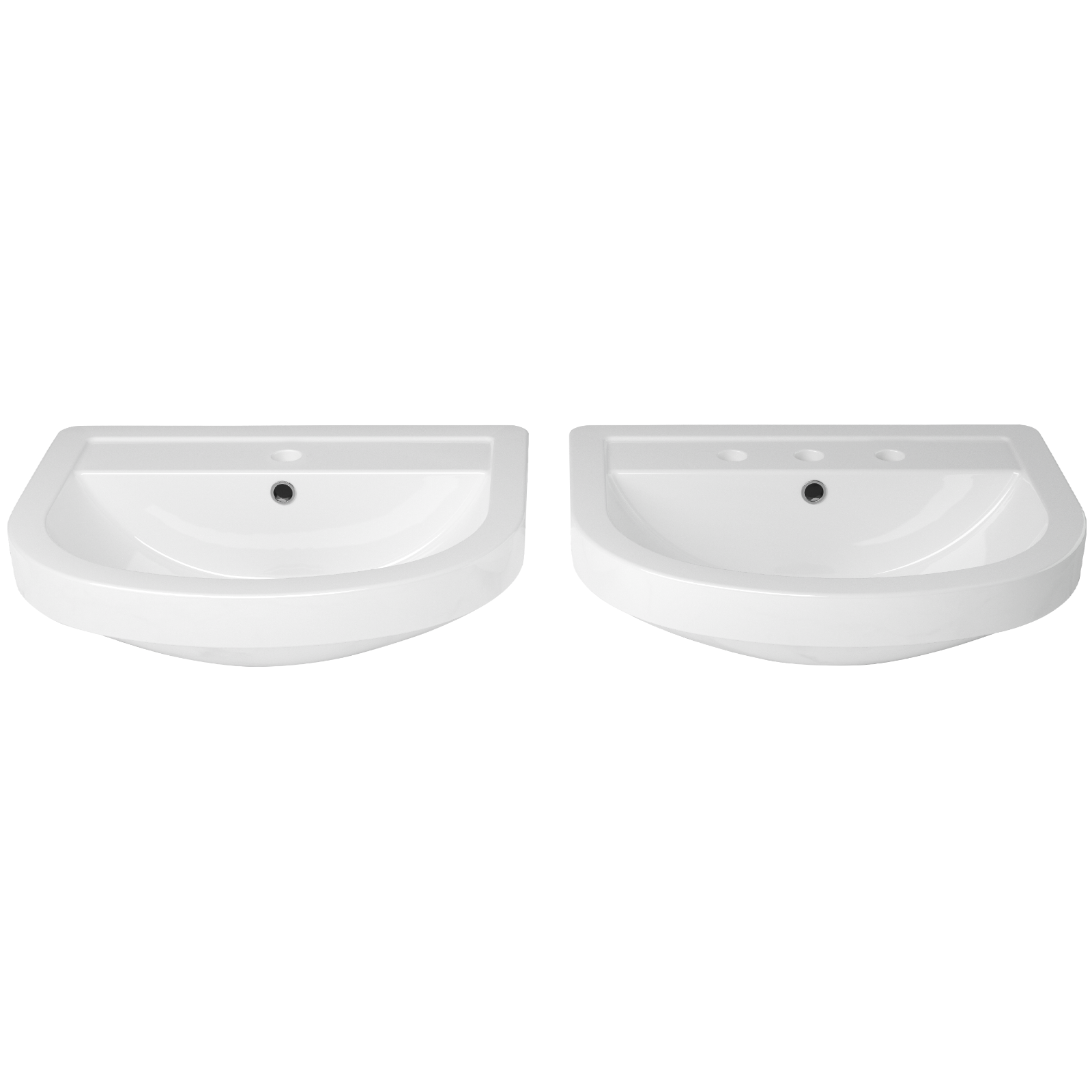 Quantum Round Cloakroom Semirecessed Washbasin Utopia Bathrooms, At