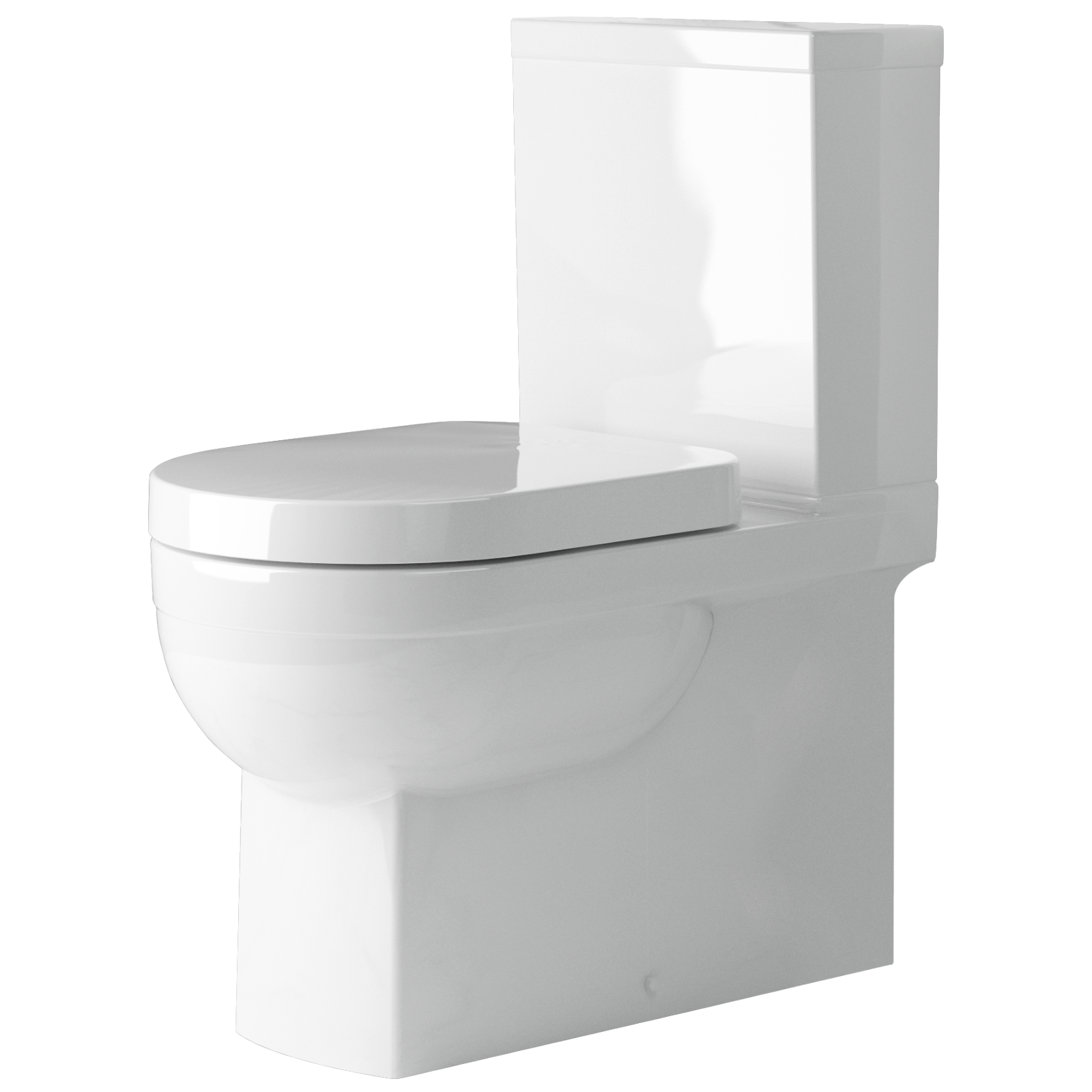 Quantum Square Close Coupled Backtowall Toilet Utopia Bathrooms, At