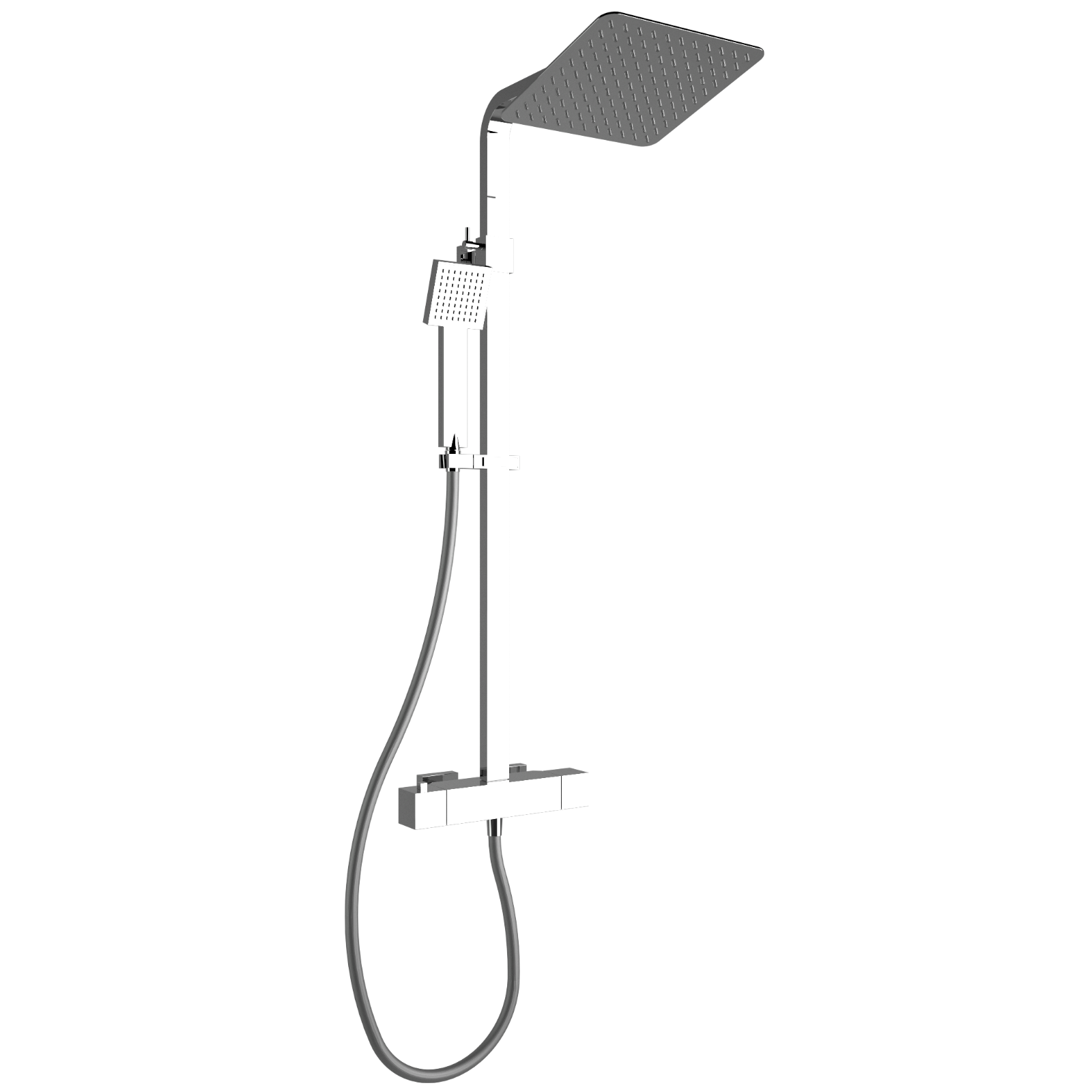 Aras Square Round Thermostatic Bar Shower Valve Kit Utopia Bathrooms