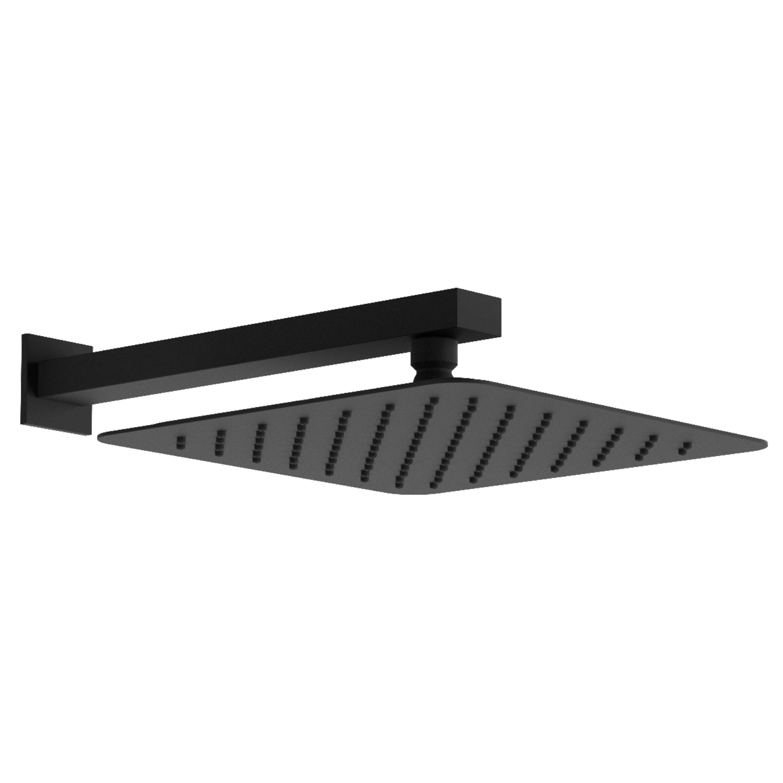 Square Matt Black Wall Mounted Showerhead Utopia Bathrooms, At the