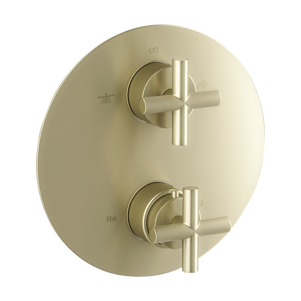 Aras Chrome Round Thermostatic Bar Shower Valve Kit Utopia Bathrooms