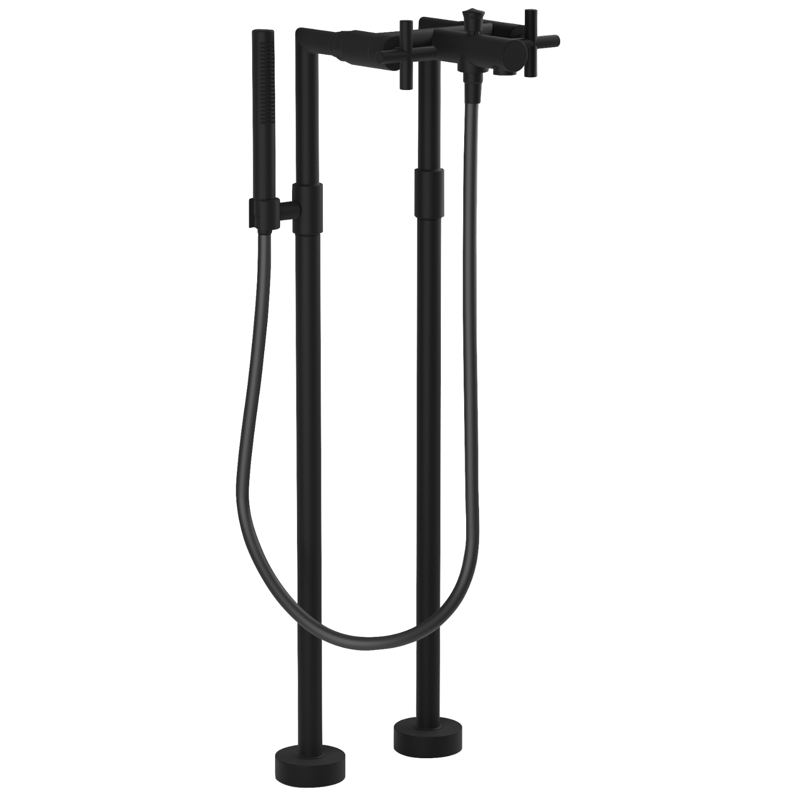 Stapleford Matt Black Floor Standing Bath Shower Mixer Utopia