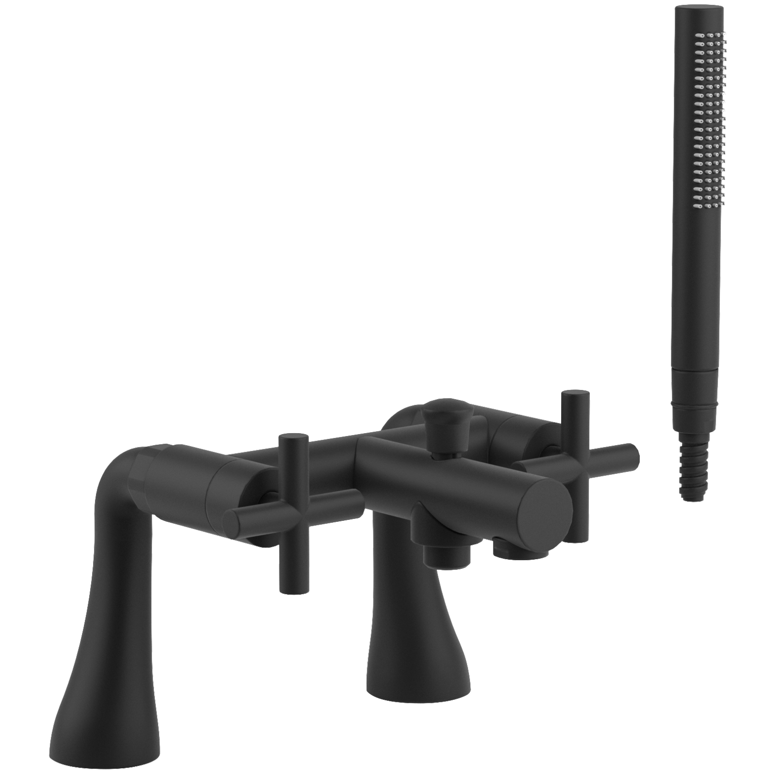 Stapleford Matt Black Mounted Bath Shower Mixer and Handset Utopia Bathrooms, At the forefront