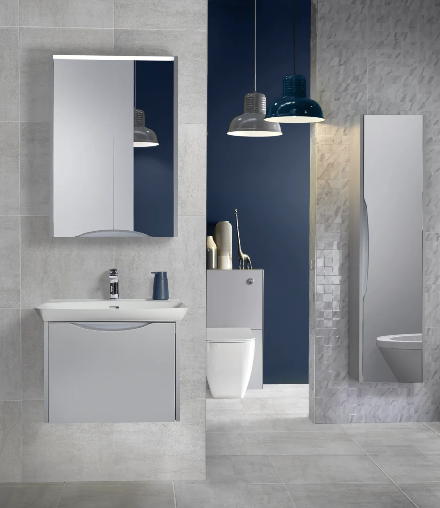 Powder Grey and Chrome