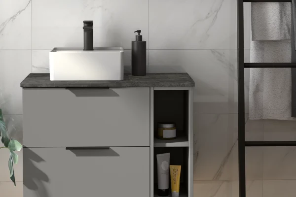 Qube Matt Grey EdgeDark Monolithcut