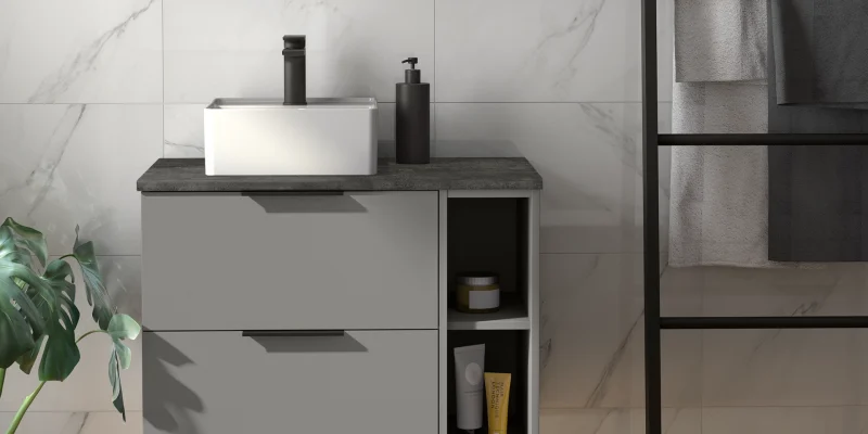 Qube Matt Grey EdgeDark Monolithcut